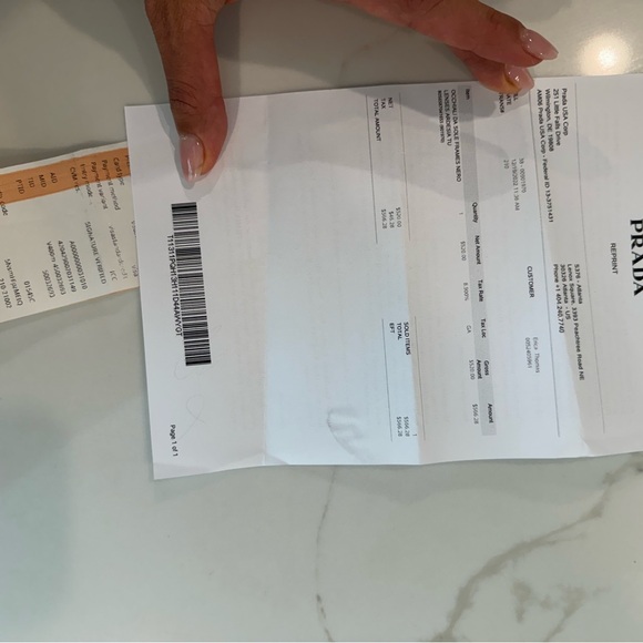 Prada Sunglasses with case, box and original receipt - Picture 10 of 10